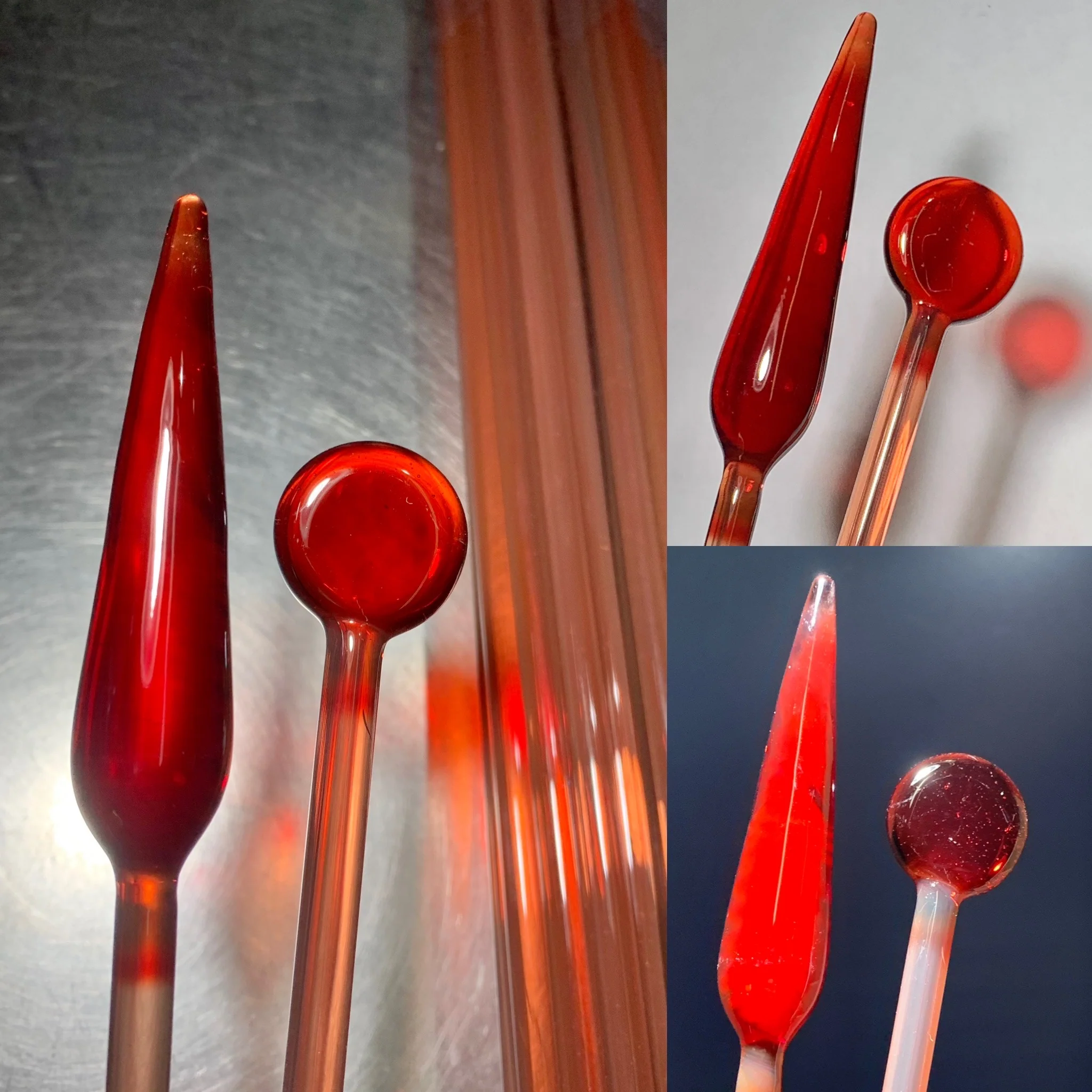 Greasy Glass Boro Glasstab GG33-341 Moist Raspberry/ 1st Greasy Glass Boro Glasstab GG33-341 Moist Raspberry/ 1st